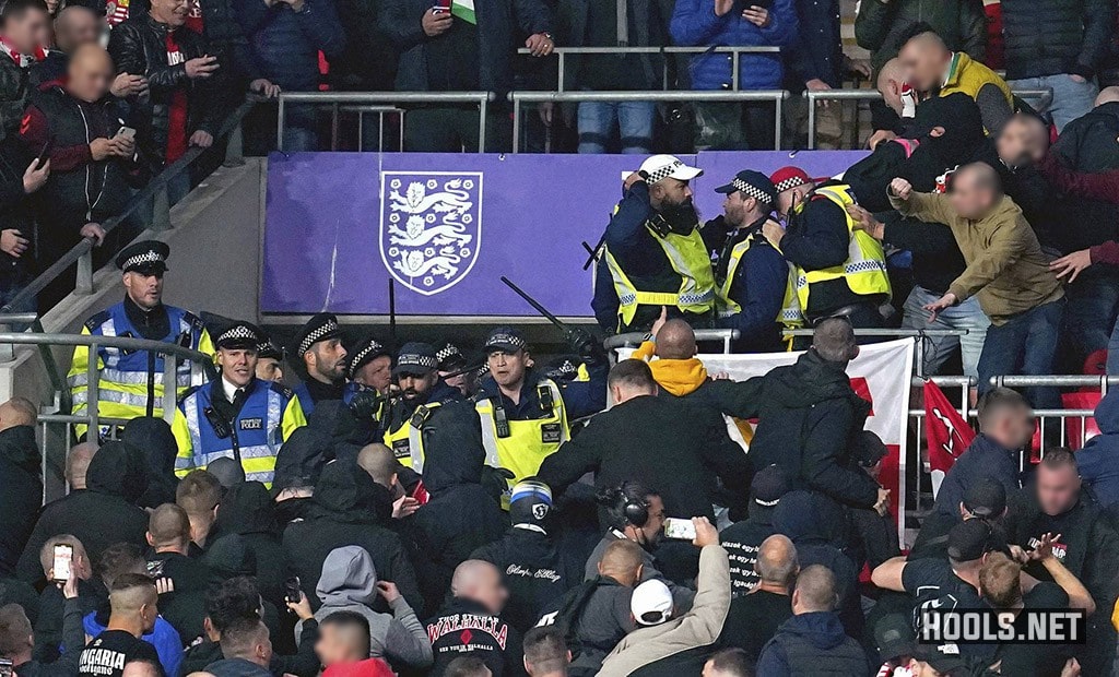 Hungary fans clashed with police at Wembley Stadium.