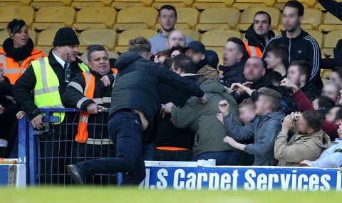 Southend fan attacks Colchester supporters during Essex derby
