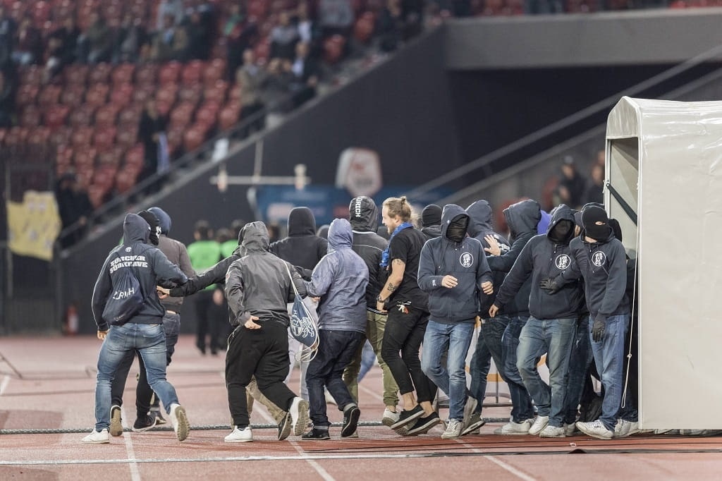 Zurich fans storm players’ tunnel after relegation
