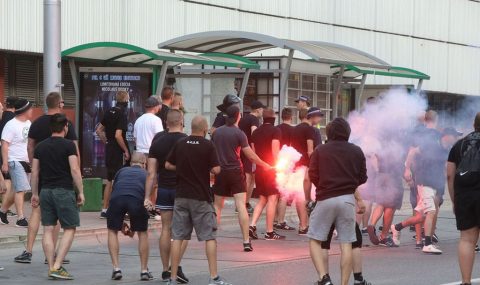 Olimpija and Zilina hooligans clash ahead of Champions League match