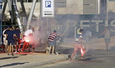 Sporting and Betis fans clash before friendly