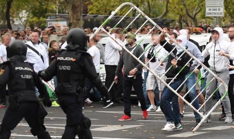 Legia fans clash with police ahead of Real Madrid match