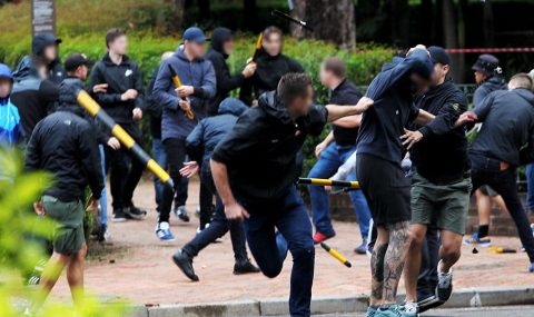 Sydney and Melbourne Victory fans clash in street before match