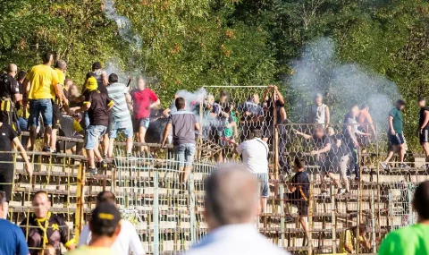 Trouble flares at Hebar Pazardzhik v Minyor Pernik match