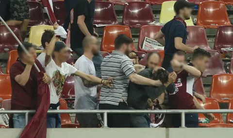Fight breaks out in stands at CSA Steaua vs Academia Rapid match