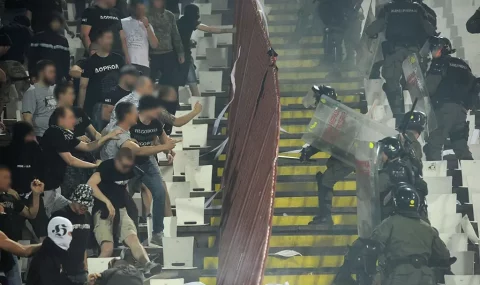 Trouble erupts at Belgrade derby