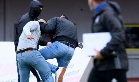 Lausanne-Sport hools attack rival Thun fans during match