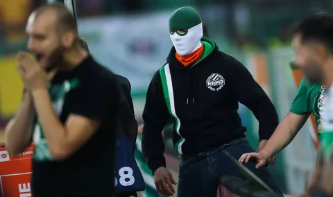 Rapid Vienna hools invade pitch after defeat to Austria Vienna