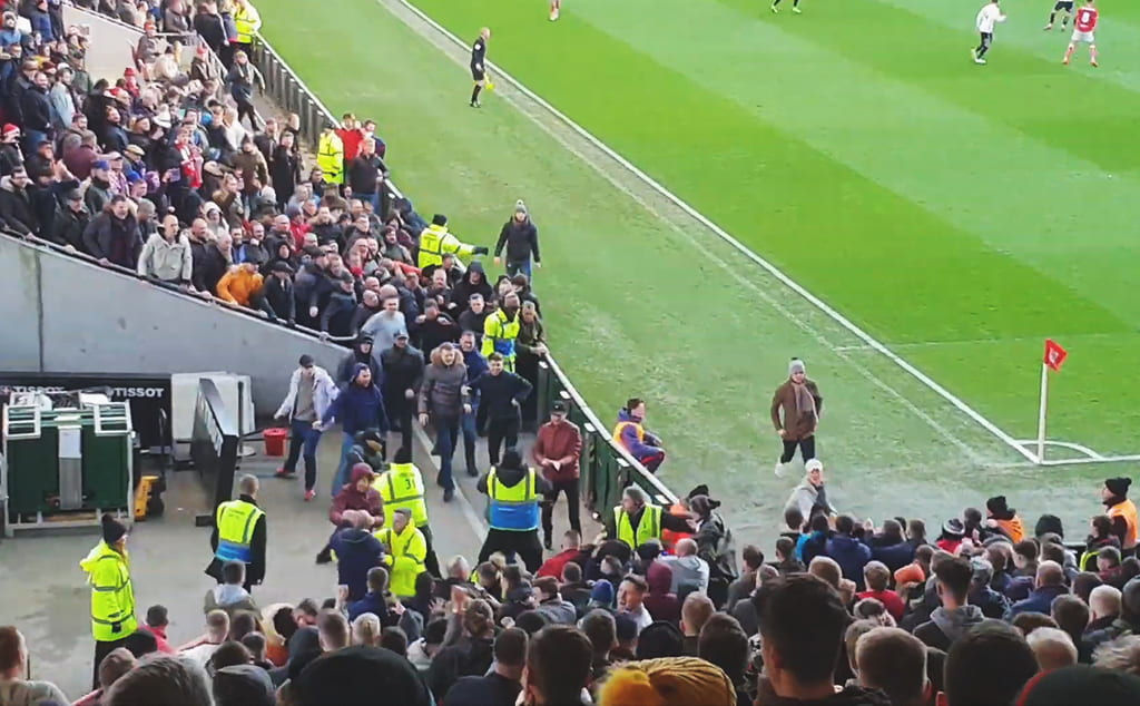 Scuffle breaks out at Bristol City v Swansea City match