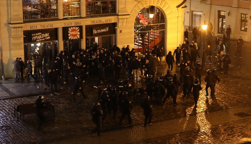 Mass fight breaks out in Lviv ahead of Europa League match