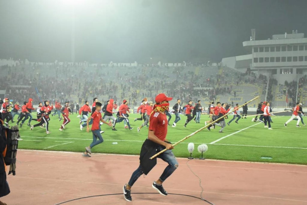 Wydad fans storm pitch as they crash out of Arab Club Champions Cup