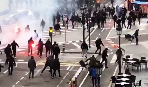 Fighting breaks out between Valencia and Barcelona hools ahead of La Liga match