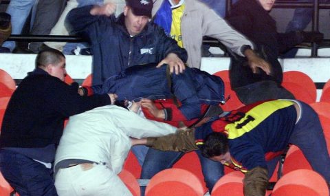 13 March 2001: PSG and Galatasaray fans clash at Parc des Princes