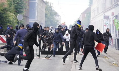 Copenhagen and Brondby hooligans clash ahead of derby