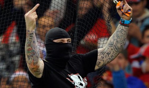 12 October 2010: Serbian hooligans riot at Euro 2012 qualifying match in Genoa