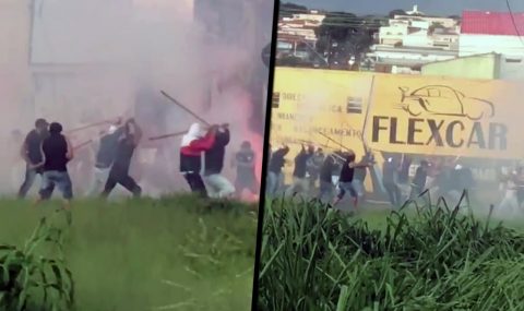 Sao Paulo and Santos fans clash before game