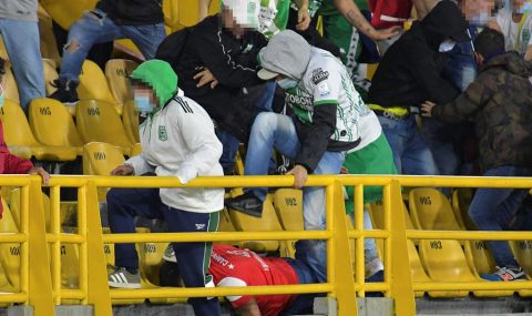 Colombian top flight match descends into chaos as rival fans clash