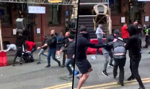 Manchester United and Leeds fans fight ahead of Premier League opener
