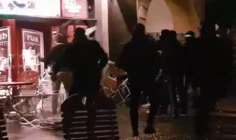 Sturm Graz hooligans attack pub full of PSV fans