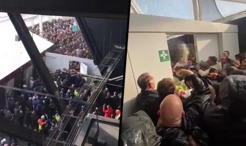 West Ham and Tottenham fans come to blows at London Stadium