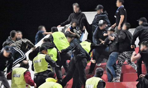 Brawl erupts in stands during Politehnica Iasi v Botosani
