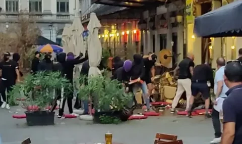 Anderlecht hooligans attack Young Boys fans at restaurant in Brussels