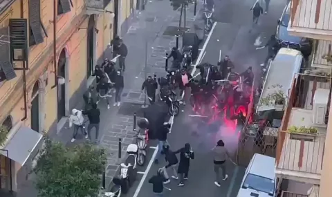 Spezia and Lazio fans clash ahead of Serie A match