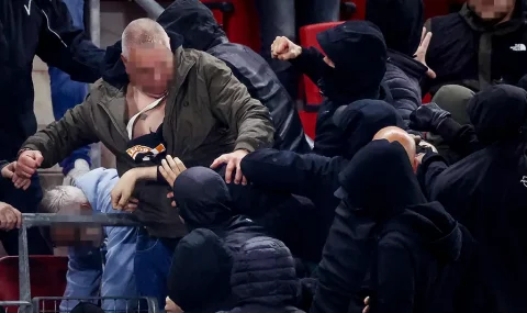 AZ Alkmaar fans attack West Ham supporters after Europa Conference League tie