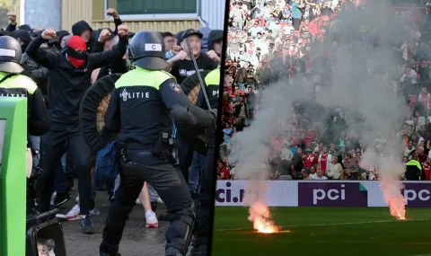 Ajax fans force game with Feyenoord to be abandoned