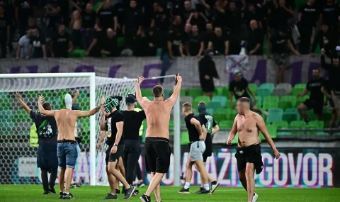 Olimpija and Maribor fans clash before Slovenian league match