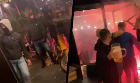 PSG hooligans attack bar full of Newcastle fans in Paris