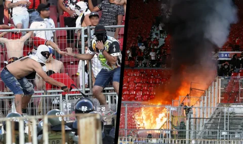 Colo-Colo fans clash with police and set fire to seats during Chilean Super Cup final
