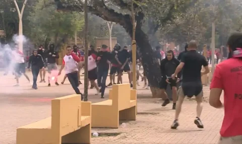 Athletic Bilbao and Mallorca fans clash ahead of Spanish Cup final