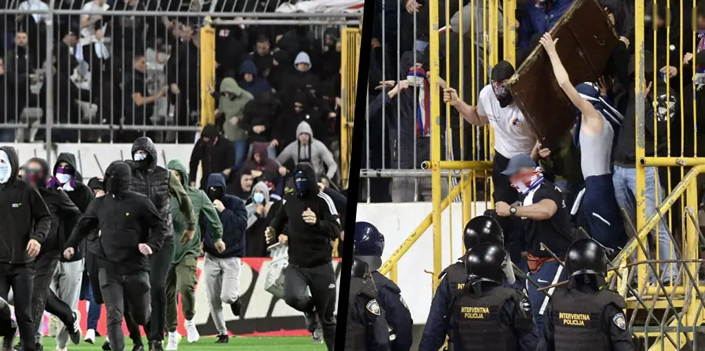 Hajduk Split fans riot after defeat to Dinamo Zagreb