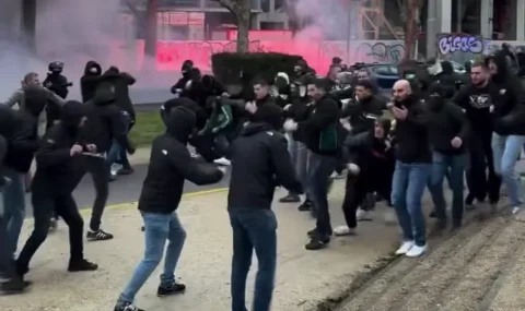 Fans clash ahead of Grenoble v Saint-Etienne match