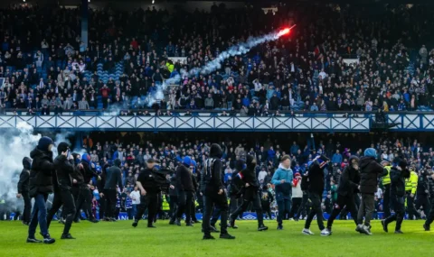 Trouble flares after Rangers v Celtic Scottish Cup quarter-final