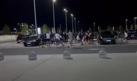 Dinamo Zagreb and Hajduk Split hooligans clash at Zagreb Airport