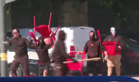 Levante and Sevilla fans clash before LaLiga match
